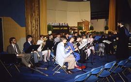 Band concert perform in the gym.