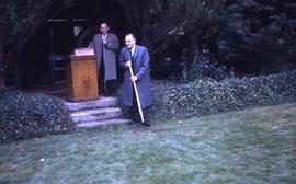 Harold Halleen at the first sod turning.