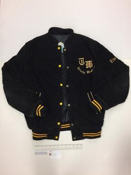 Black corduroy Trinity Western jacket