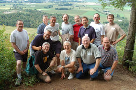 President Raymond with TWU and ACTS faculty during Faculty Retreat