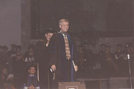 Thomas Addington receiving his honorary doctorate, during a graduation ceremony