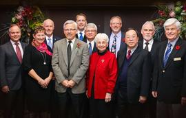 President Kuhn with members of the Board of Governors at his inauguration dinner