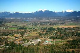 Aerial photograph of campus grounds