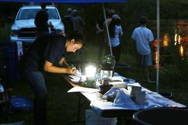 Electrofishing in McMillan Lake