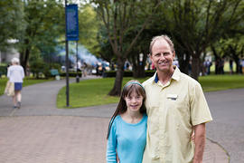 TWU staff member Glenn Hansen with his daughter