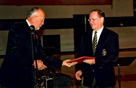 President Snider receiving the Jubilee Medal