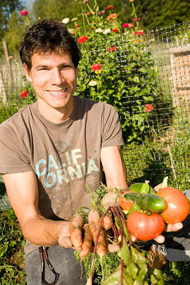 Photograph of Tim Brown at the Community Garden