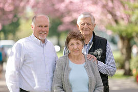 Paul Weme with Marge and Benno Friesen