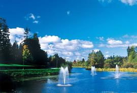 Fountains on McMillan Lake - postcard image