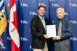 MP Mark Warawa with President Bob Kuhn