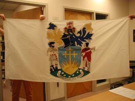 Flag with unofficial school crest