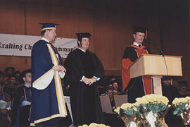 Neil Snider with Allan Skidmore and Don Page at Graduation 1999