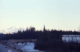 A view of the David E. Enarson Gymnasium from the highway.