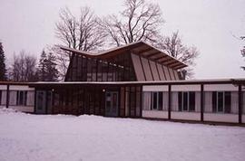 A view of the Calvin B. Hanson Chapel.