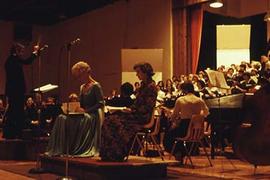 Band concert perform in the gym.