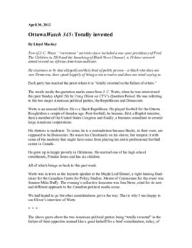 OttawaWatch  345: Totally invested.