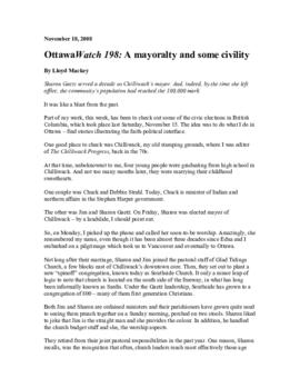 OttawaWatch 198: A mayoralty and some civility.