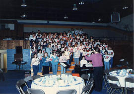 Student conducting the concert choir