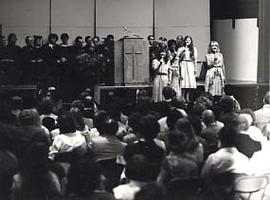 Music group, Aleithia, performing during convocation