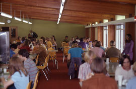 Students in the Douglas Hall cafeteria.