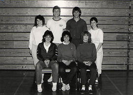 The Sports Committee posing inside the gym