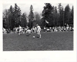 Students participating in the Soccer Marathon