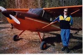 Kevin Palko with an airplane