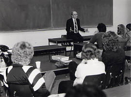 John White speaking at the Staley Lectures