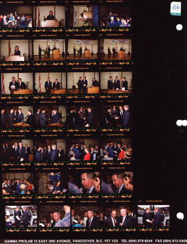 Contact sheet for Joe Clark's visit