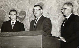 Three guests in the chapel