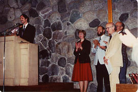 Dr. Van Dyke at the Chapel podium