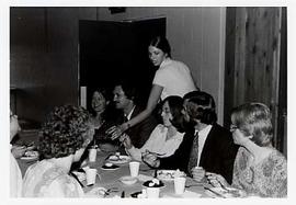 Staff and faculty at a banquet