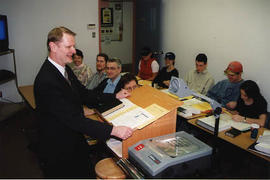 Don Page teaching a class