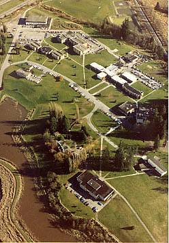 Aerial view of campus