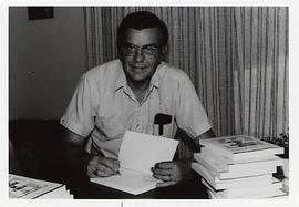 Calvin Hanson at his book signing