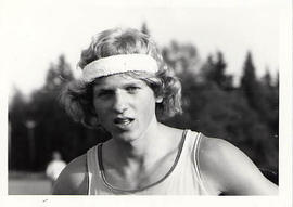 Portrait shot of a male track and field team member