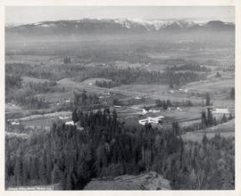 Aerial view of campus grounds