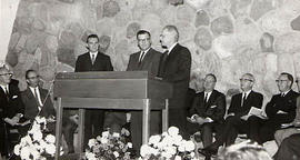 Three guests in the chapel