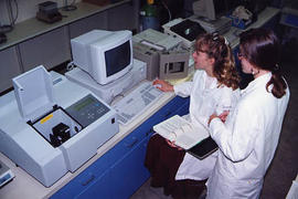 Students working in the lab