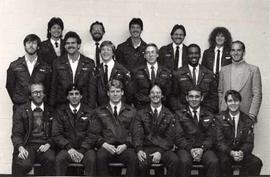 The Aviation Class of 1986 posing together in TWU uniform