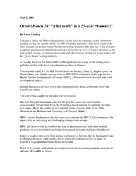 OttawaWatch 24:"Aftermath" in a 25-year "tsunami".