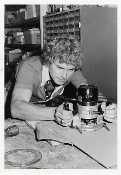 Don Voet working with a router