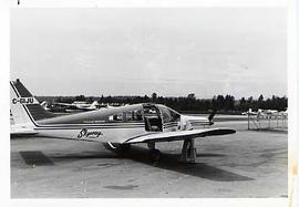 An Aviation student with an airplane