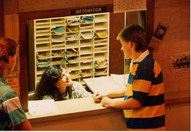 The foyer and mailroom in Douglas Hall