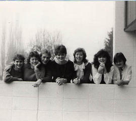 The Sophomore Committee posing by Douglas Hall