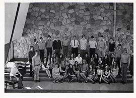 Don Jenkins and choir in Chapel