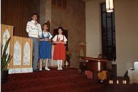 Music group, Armor, singing in a church