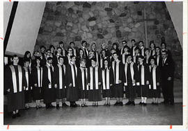 Concert Choir posing in the chapel