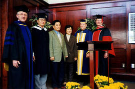 The Yang family with some administrators