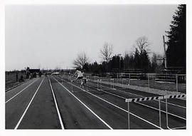 Track and Field hurdle practice